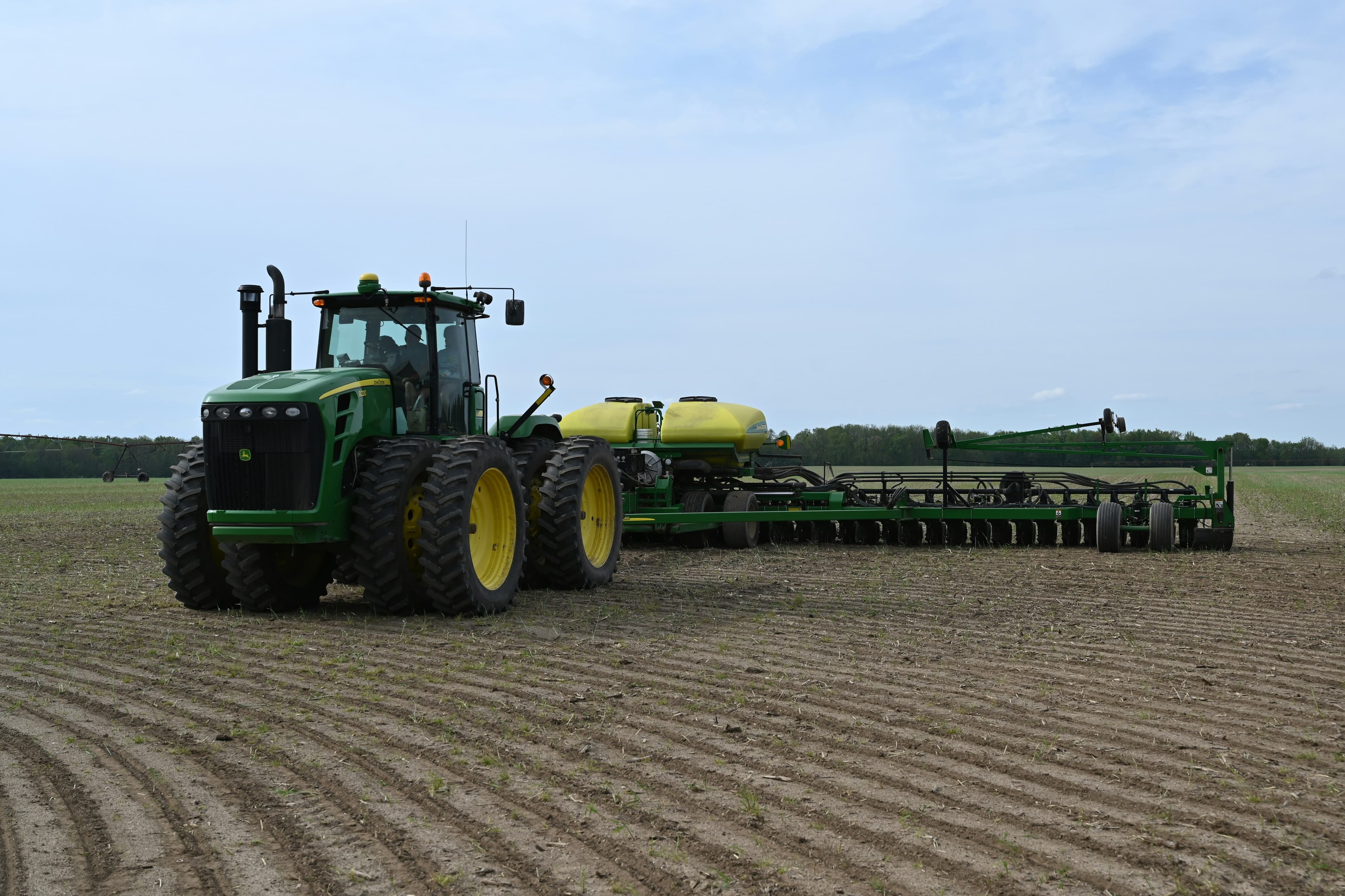 Tractor working in a field